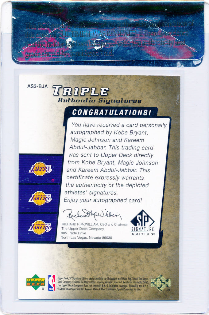 Upper Deck 2004-2005 Sp Signature Edition Triple Authentic 