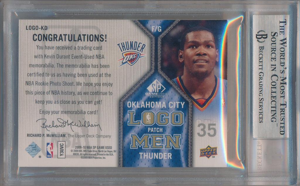 Upper Deck 2009-2010 SP Game Used LogoMen #LOGO-KD Kevin Durant 1