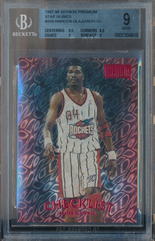 SkyBox 1997-1998 Premium Star Rubies #250 Hakeem Olajuwon 41