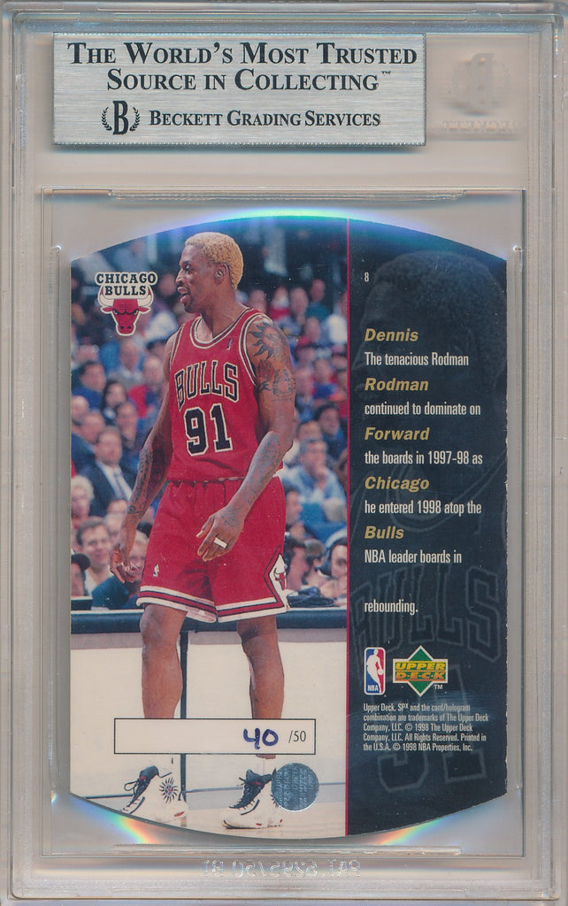 Upper Deck 1997-1998 SPx Grand Finale #8 Dennis Rodman 40/50 / BGS Gra Mr. B's Collection Upper Deck 1997-1998 SPx Grand Finale #8 Dennis Rodman 40/50 / BGS Gra Mr. B's Collection
