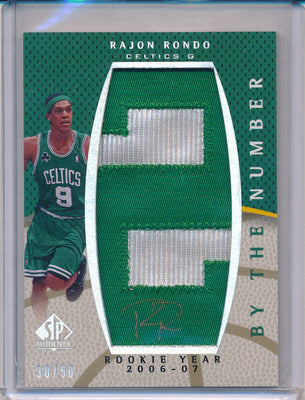 Upper Deck 2007-08 SP Authentic By The Number #BN-RR Rajon Rondo 30/50