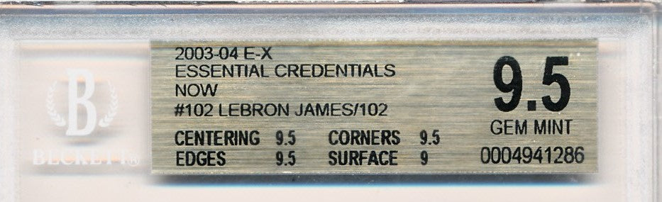 Fleer 2003-2004 E-X Essential Credentials-Now #102 Lebron James 79/102 –  Mr. B's Collection