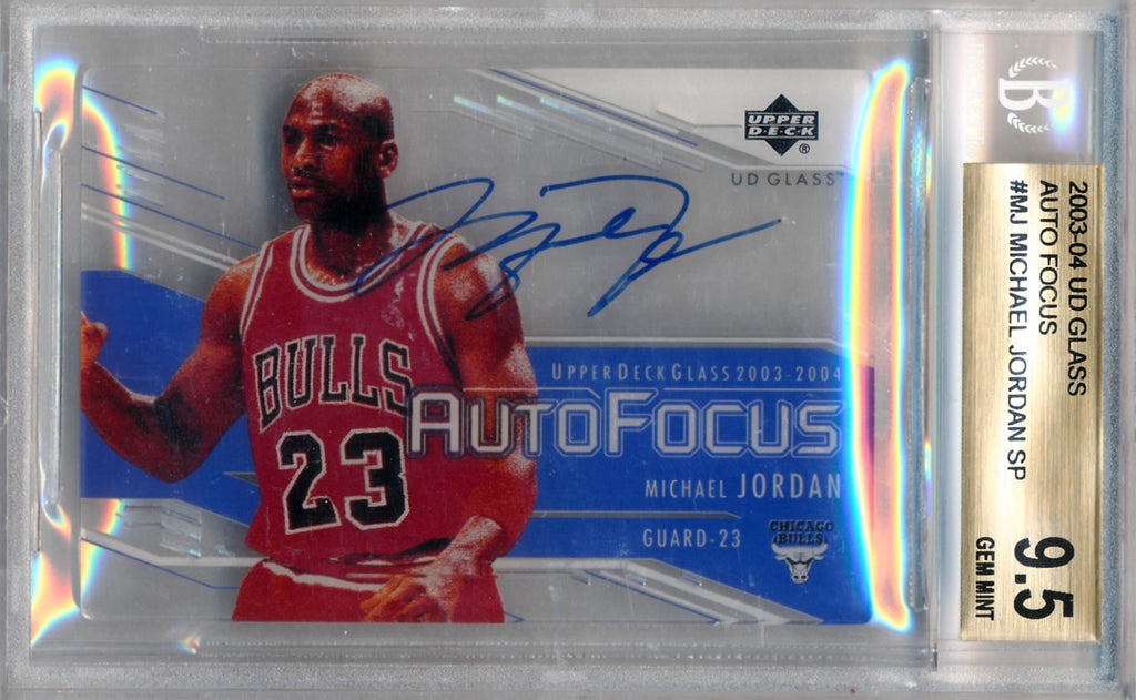 Upper Deck 2003-04 UD Glass Auto Focus #MJ Michael Jordan / BGS 