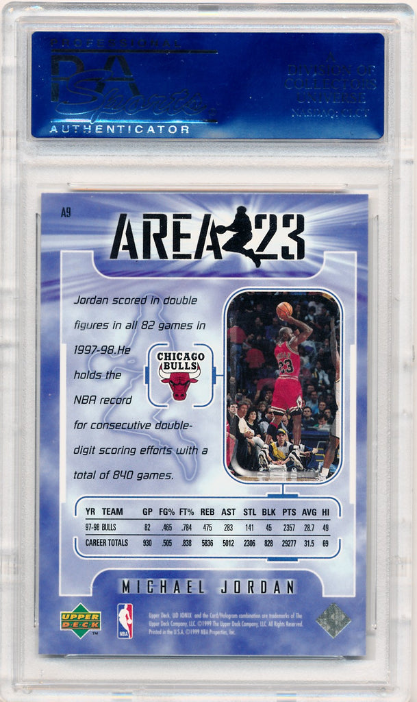 Upper Deck 1998-1999 Ionix Area 23 #A9 Michael Jordan / PSA Grade