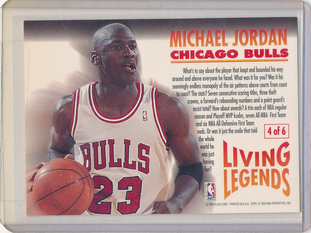 Fleer 1993-1994 Living Legends #4 Michael Jordan 4/6 – Mr. B's