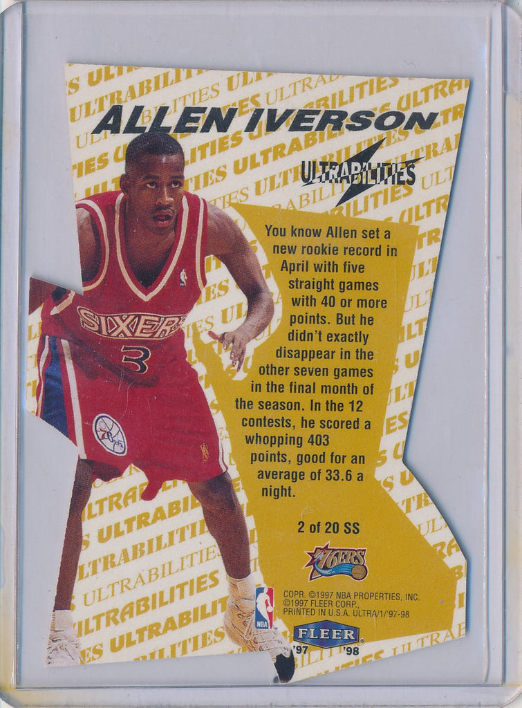 Fleer 1997-1998 Ultrabilities Superstar #2/20SS Allen Iverson – Mr