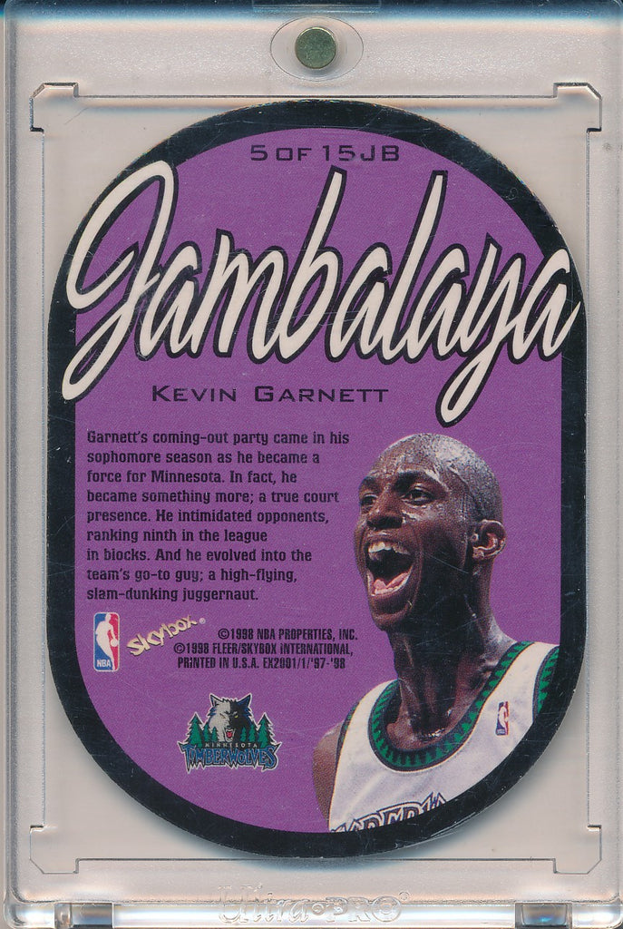 SkyBox 1997-1998 EX 2001 Jambalaya #5/15JB Kevin Garnett – Mr. B