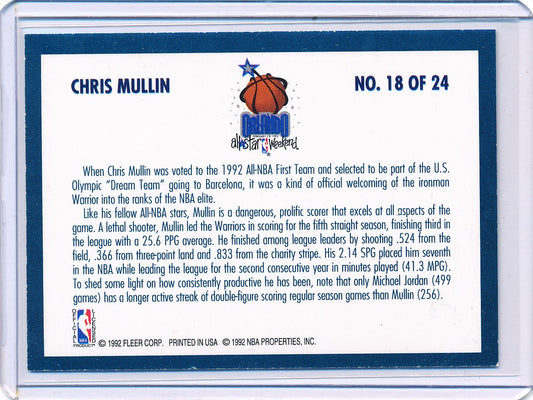 Fleer 1992-1993 Basketball All Star Weekend #18/24 Chris Mullin