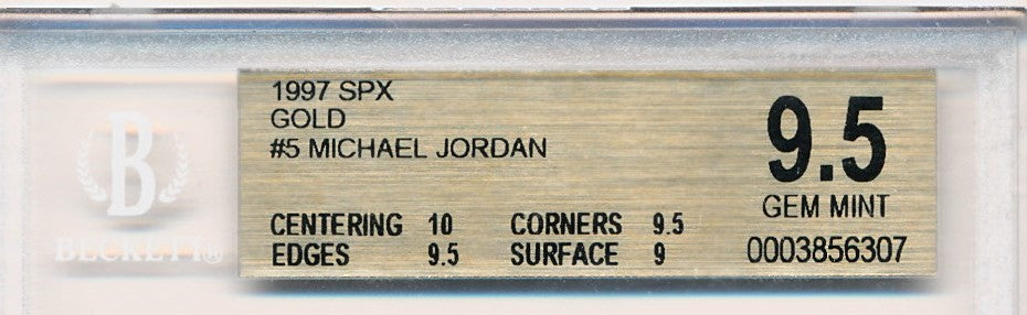 Upper Deck 1997 SPx Gold #5 Michael Jordan / BGS Grade 9.5 – Mr