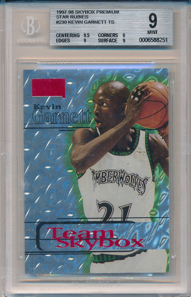 SkyBox 1997-1998 Premium Star Rubies #230 Kevin Garnett 2/50