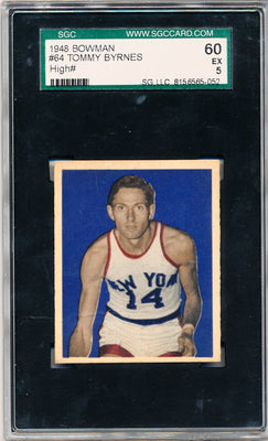 Topps Bowman  1948 New York Knickerbockers  #60 Tommy Byrnes  / PSA Grade 5