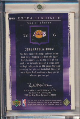 Upper Deck 2003-2004 Exquisite Collection Extra Exquisite Jumbo Patch #EE-MA Magic Johnson 14/75