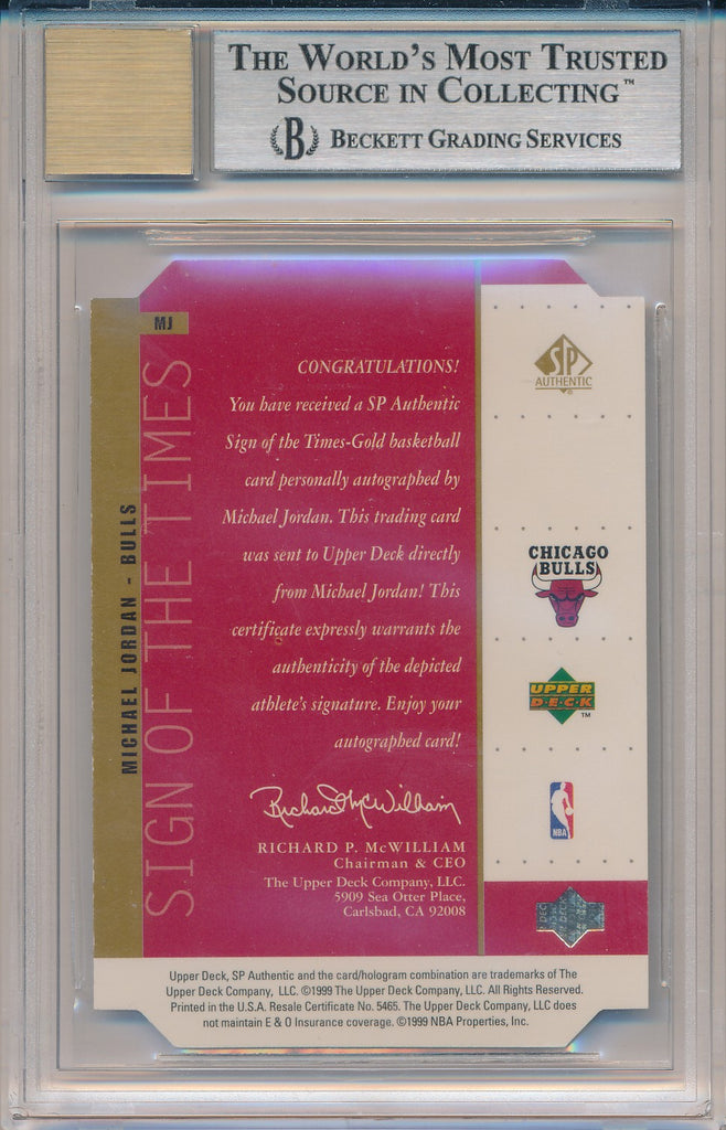 Upper Deck 1998-1999 SP Authentic Sign Of The Times #MJ