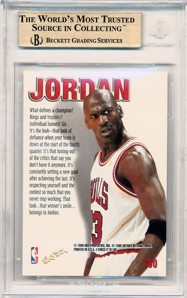 Skybox 1997-1998 Z-Force Zuperman #190 Michael Jordan / BGS Grade 