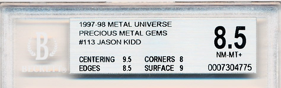 1998-99 Metal Universe Base Jason Kidd #100 on Kronozio