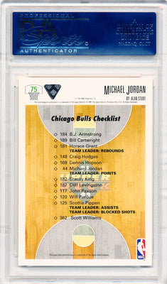 Upper Deck 1991 The Collectors Choice  Bulls Checklist #75 Michael Jordan  / PSA Grade 10