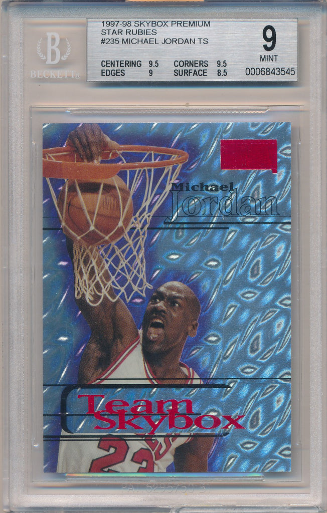 SkyBox 1997-1998 Premium Star Rubies #235 Michael Jordan 5/50 / BGS Gr –  Mr. B's Collection