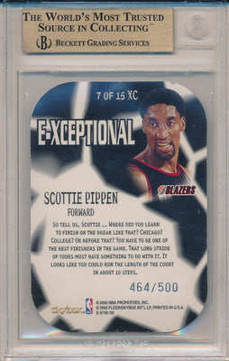 SkyBox 1999-2000 E-X   E-Xceptional Green #7/15XC Scottie Pippen 464/500 / BGS Grade 9.5