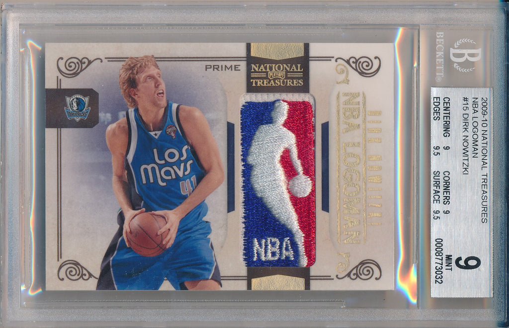 Panini 2009-2010 National Treasures NBA LogoMan #15 Dirk