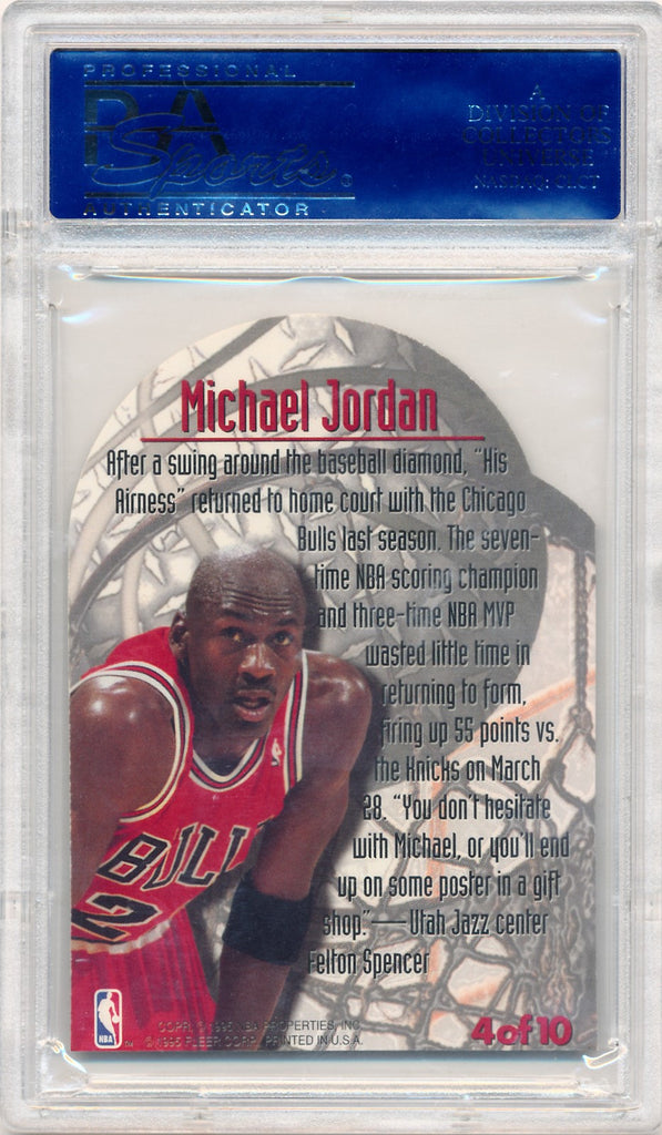 Fleer 1995 Metal Maximum Metal #4 Michael Jordan 4/10 / PSA Grade 