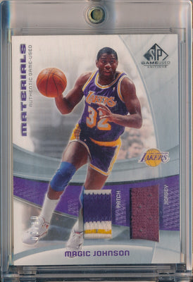Upper Deck 2004-2005 SP Game Used Materials Authentic Game Used #SP-MA Magic Johnson 3/10