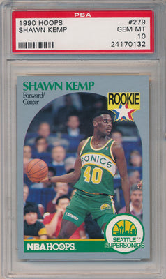 HOOPS 1990-1991 Basketball Rookie #279 Shawn Kemp  / PSA Grade 10