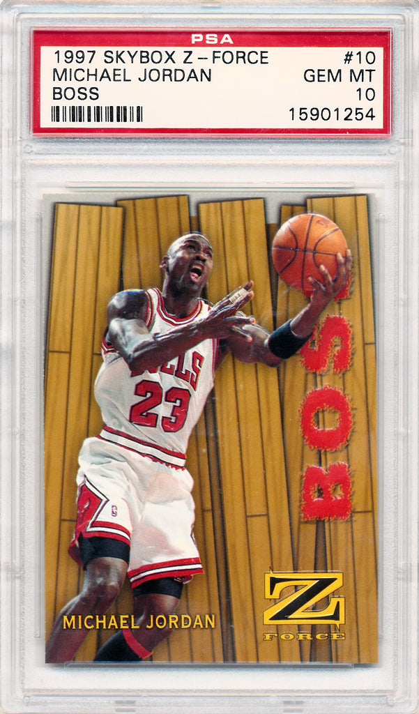 Skybox 1997-1998 Z-Force Boss #10 Michael Jordan 10/20 / PSA Grade 10 – Mr.  B's Collection