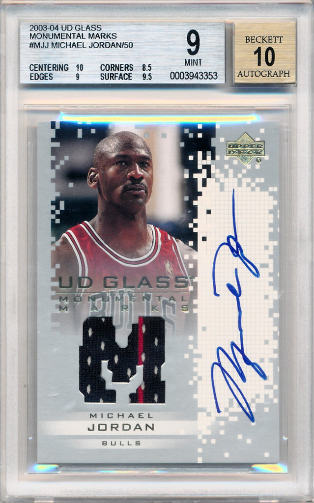 Upper Deck 2003-04 UD Glass Monumental Marks #MJ-J Michael Jordan 