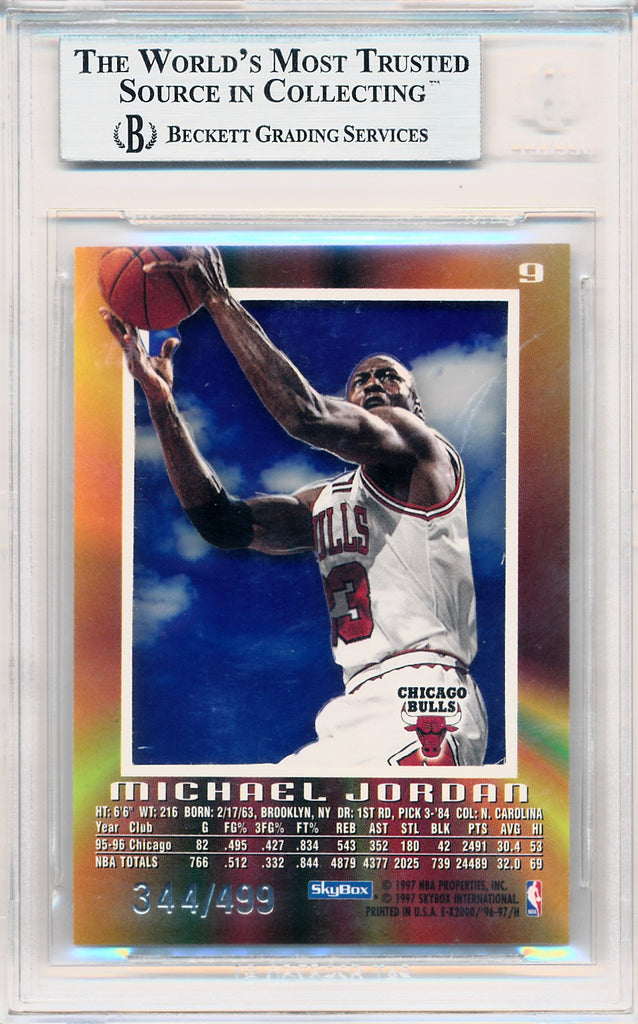 Skybox 1996-1997 E-X2000 Credentials #9 Michael Jordan 344/499