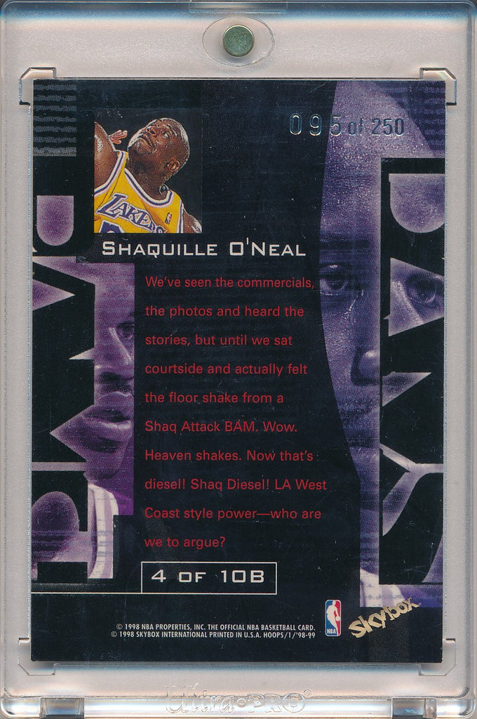 SkyBox 1998-1999 Hoops BAMS #4/10B Shaquille O'neal 95/250 – Mr