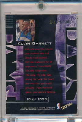 SkyBox 1998-99 HOOPS Slam Bams #10/10SB Kevin Garnett 41/100