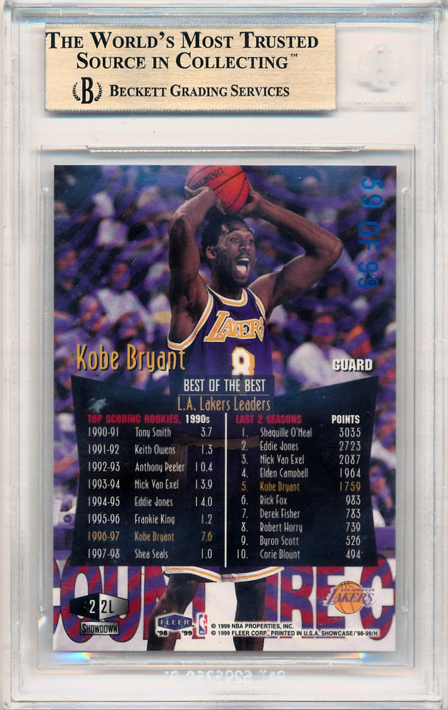 Flair Showcase Kobe Bryant Row Fleer #2 1998-99 PSA 0 | 1 2 