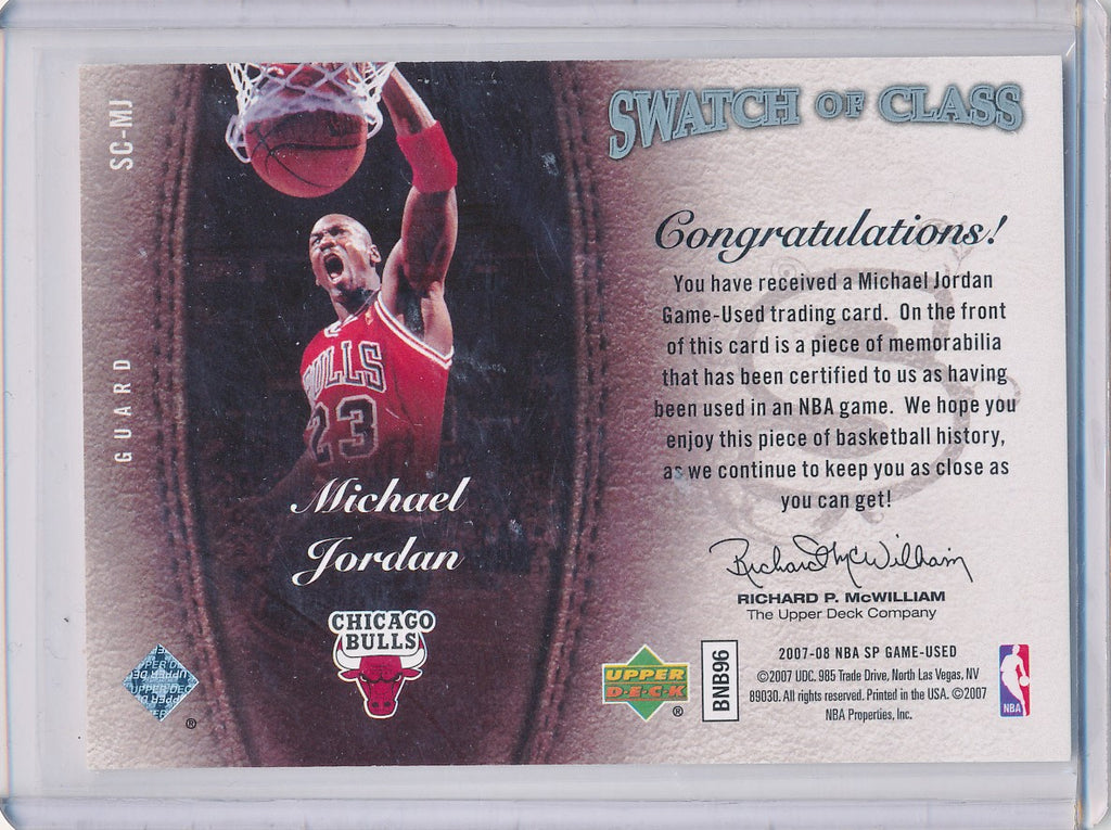 Upper Deck 2007-2008 Sp Game Used Edition Swatch Of Class #SC-MJ Micha –  Mr. B's Collection