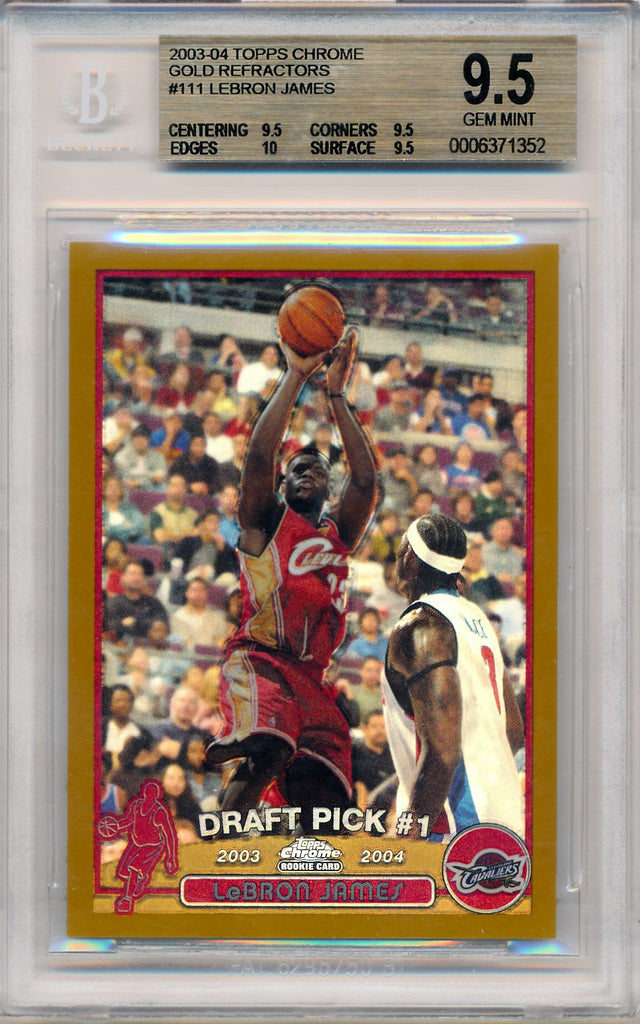 Topps 2003-2004 Chrome Gold Refractors #111 Lebron James 34/50 