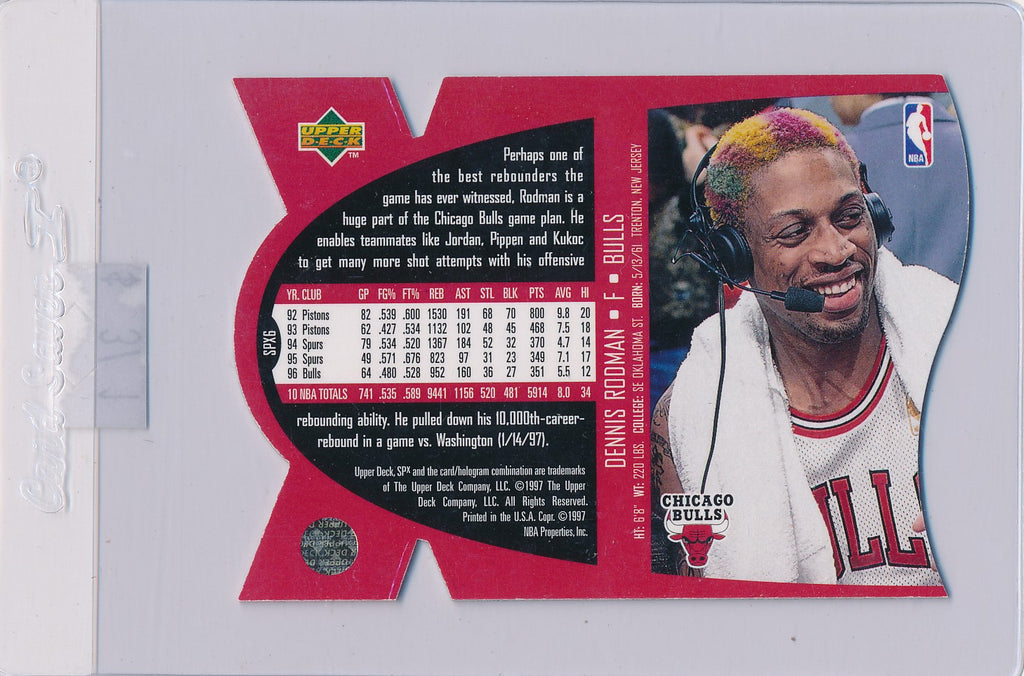 Upper Deck 1996-1997 SPx Basketball #SPX6 Dennis Rodman – Mr. B's Collection