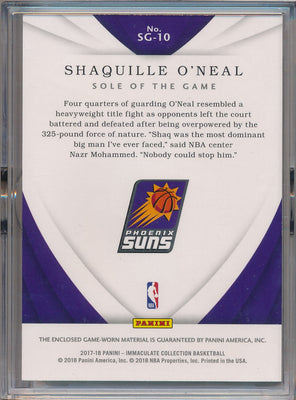 Panini 2017-2018 Immaculate Collection Sole Of The Game #SG-10 Shaquille O'neal 14/25