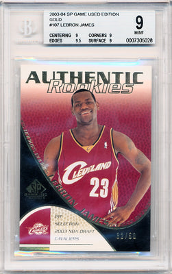 Upper Deck 2003-2004 SP Game Used Edition Gold #107 Lebron James 32/50 / BGS Grade 9