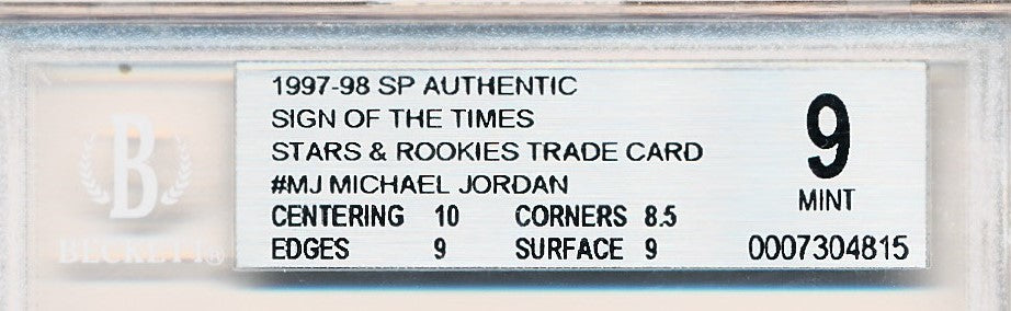 1997-98 UPPER DECK SP AUTHENTIC TIM DUNCAN RC PSA MINT 9