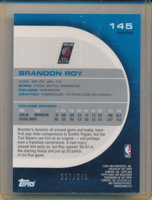 Topps 2006-2007 Finest Refractor #145 Brandon Roy 227/249