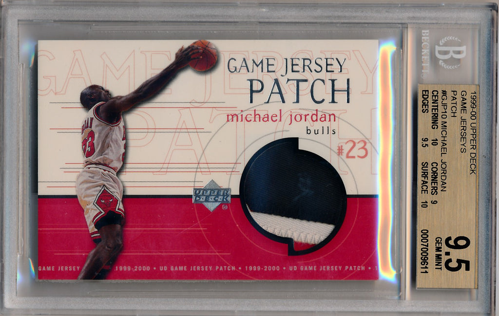 Upper Deck 1999-2000 Game Jerseys Patch #GJP10 Michael Jordan / BGS Grade  9.5