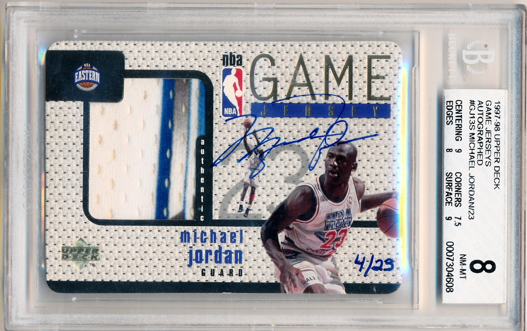Auction a 1997-98 UD Game Jersey Michael Jordan All-Star Patch Card