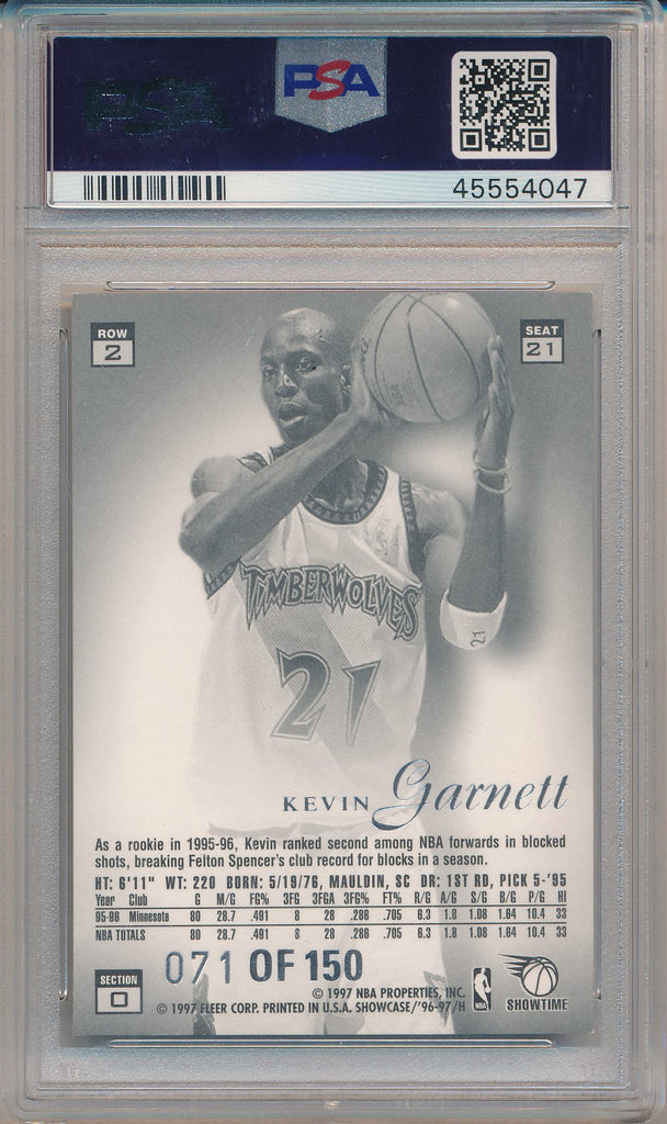 Fleer 1996-1997 Flair Showcase Legacy Collection #21 Kevin Garnett 