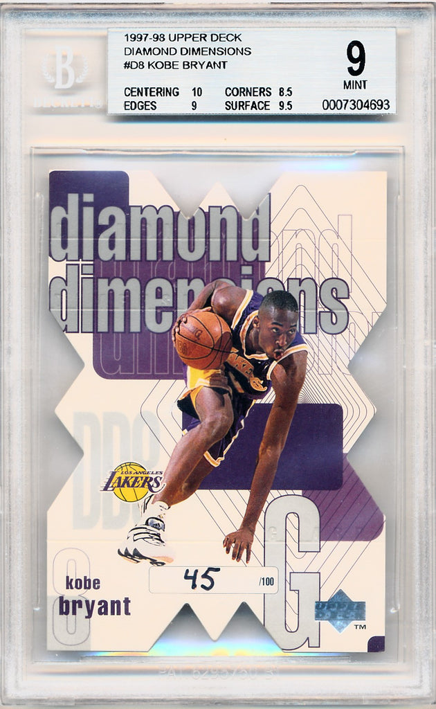 1997-98 Upper Deck Kobe online Bryant #HD8 High Dimensions #d 1288/2000 Insert Sp Laker