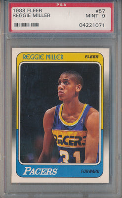 Fleer 1988-1989 Basketball Rookie # Reggie Miller 57/132 / PSA Grade 9