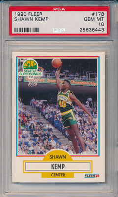 Fleer 1990-1991 Basketball Rookie #178 Shawn Kemp  / PSA Grade 10