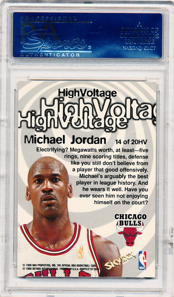Skybox 1997-1998 NBA Hoops High Voltage #14 Michael Jordan 14/20