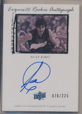 Upper Deck 2009-2010 Exquisite Collection Rookie Auto #73 Ricky Rubio 70/225