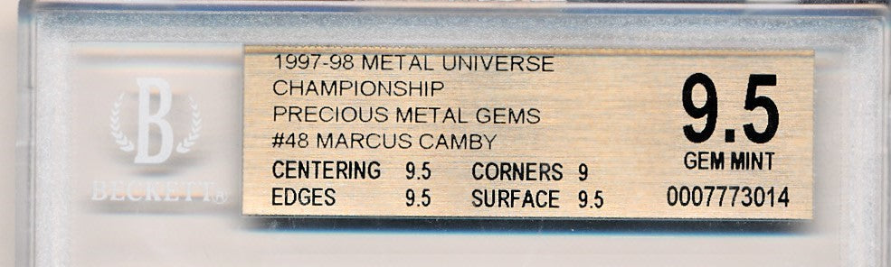 Skybox 1997-1998 Metal Universe Championship Precious Metal Gems Green –  Mr. B's Collection
