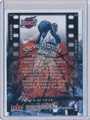 Fleer 2000-2001 Mystique Film At 11 #6/10FE Steve Francis