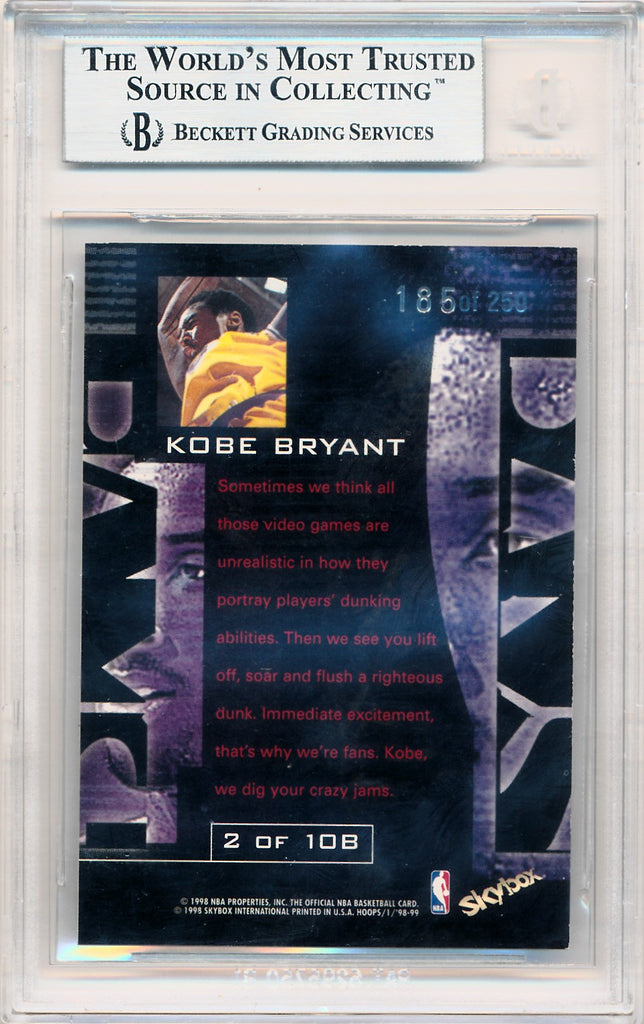 Hoops 1998-1999 Bams #2 Kobe Bryant 185/250 / BGS Grade 9 – Mr 